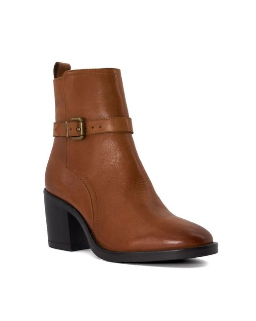 Dune brown ankle boots ladies cheap