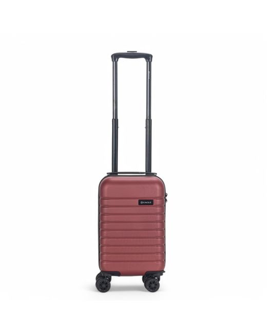 Infinity Leather Purple Abs Hardshell Underseat Cabin Suitcase 45 X 25 X 20 Cm Luggage Suitable For Rynair