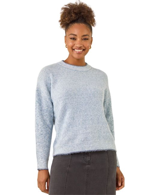 Roman Gray Stitch Detail Soft Knit Jumper