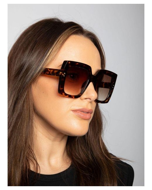 SVNX Brown Oversized Square Frame
