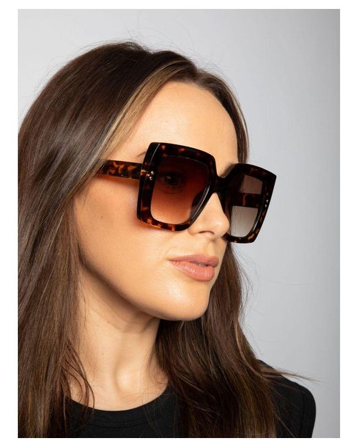 SVNX Brown Oversized Square Frame