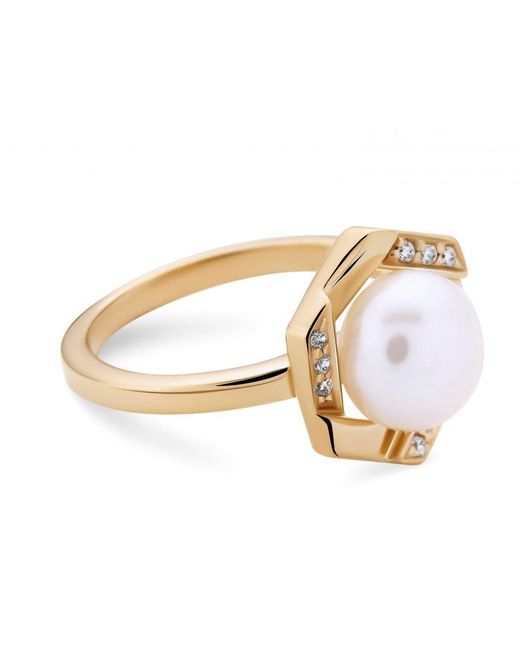 Orphelia Metallic Ladies Embellished 925 Sterling Ring