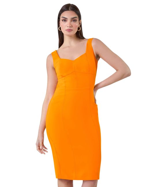 Ariella Orange A-Plain Corset Drs