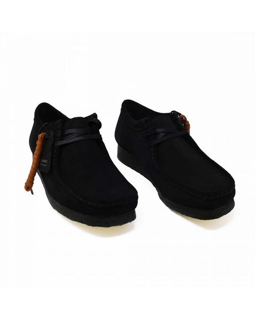 Clarks Black Elegant Shoe Originals Wallabee M Leather for men