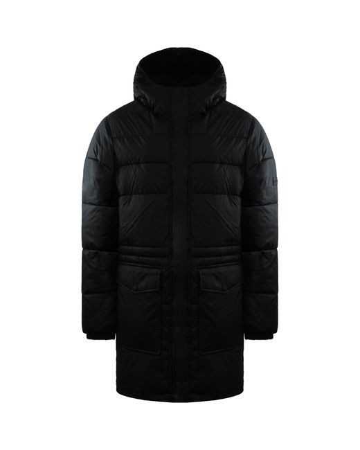 Hunter Black Interpid Long Puffer Jacket for men