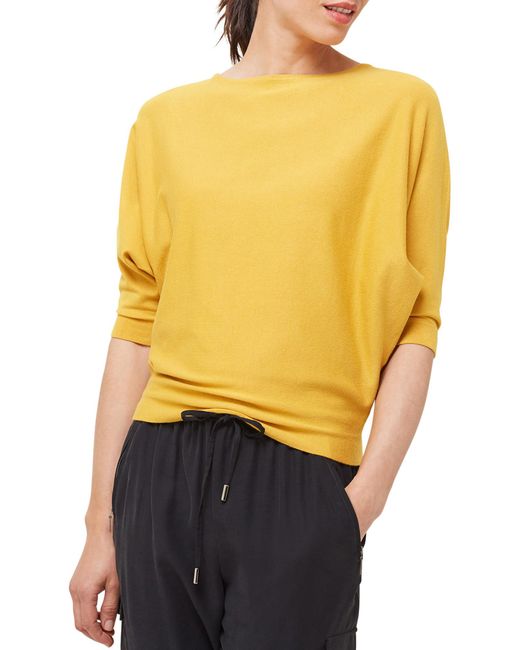 Phase Eight Yellow Cristine Batwing Fine Knit Jumper