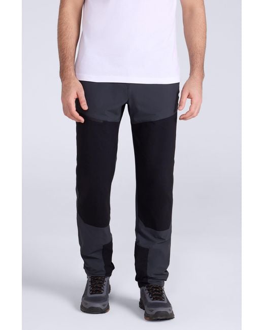 Mountain Warehouse Black 'Trailhead' Water Resistant Trousers Hiking Pants Lightweight Outdoor Bottoms Polyamide for men
