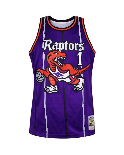 Mitchell & Ness Blue Nba Toronto Raptors 1 Mcgrady Vest for men
