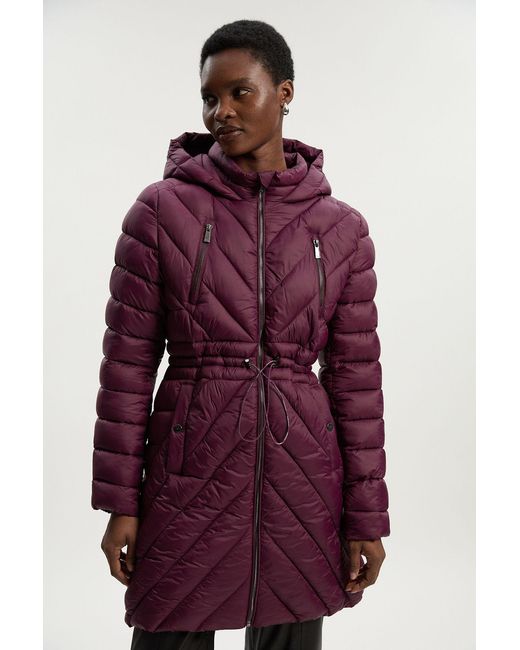 Karen Millen Purple Lightweight Packable Coat