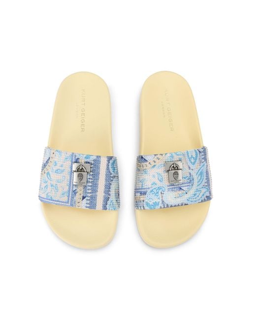 Kurt Geiger Blue Brixton Poolslide Sliders