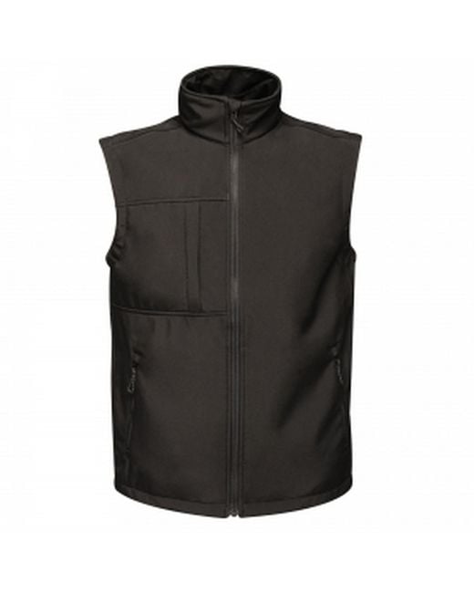 Regatta Black Octagon 3 Layer Printable Softshell Bodywarmer for men
