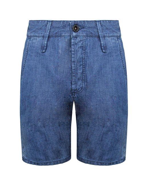Denham Blue Tokyo Apex Denim Shorts for men