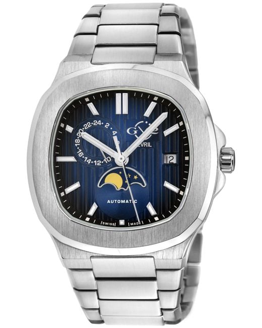 Gv2 Gray Potente Moon Phase 18401B Swiss Automatic Sellita Sw285-1A Watch for men
