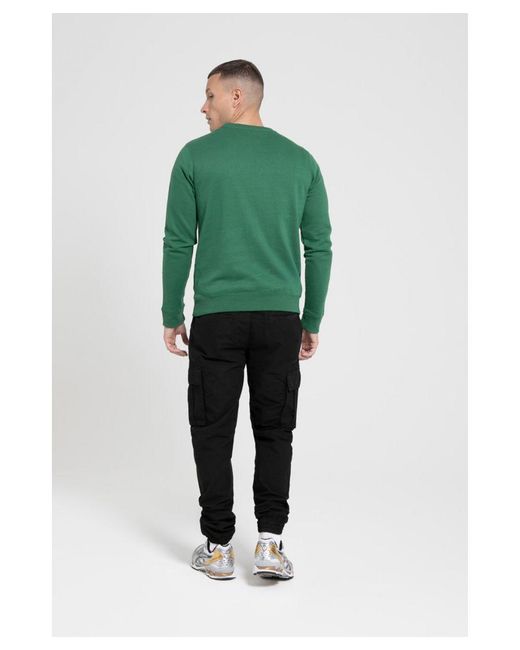 Bench Green Tipster 'Spots' Logo Print Sweatshirt for men