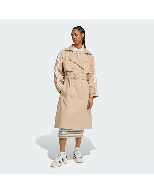 Adidas Originals Natural Adicolor Trench Coat Twill