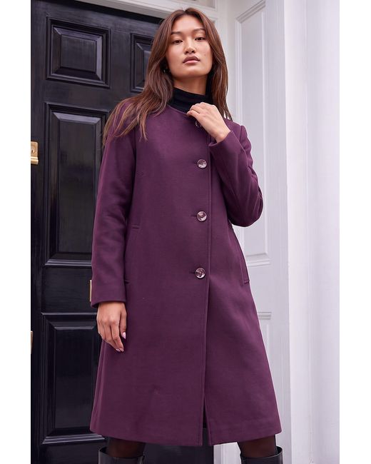 Roman Purple Premium Scarf Coat