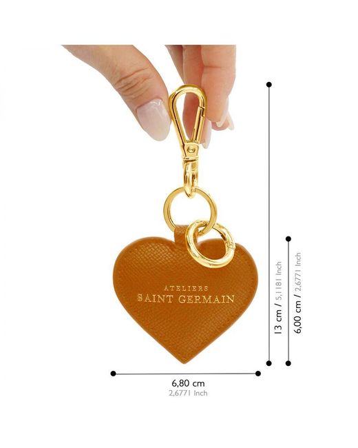 Ateliers Saint Germain Metallic Key Ring Heart