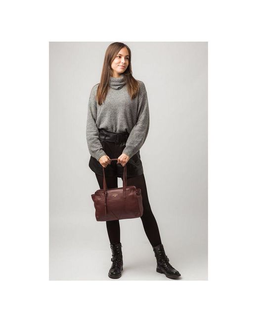 Cultured London Brown 'Astoria' Rich Leather Shoulder Bag