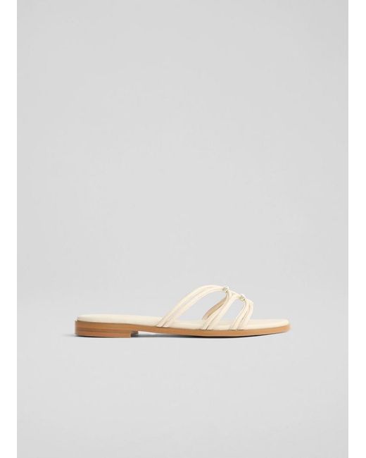L.K.Bennett Natural Tianey Flat Sandals