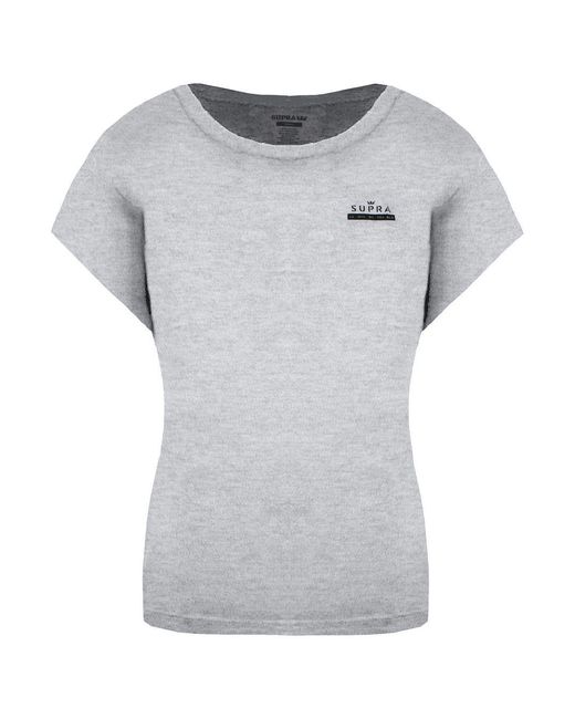 Supra Gray Short Sleeve Round Neck International T-Shirt 192223 020