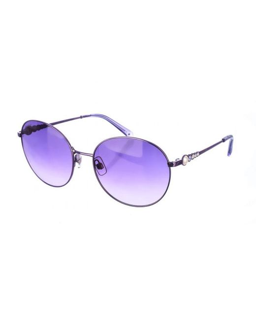 Swarovski Acetaat Zonnebril Met Ovale Vorm Sk0180s in het Purple
