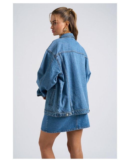 Urban Bliss Blue Mid Wash Oversized Denim Jacket
