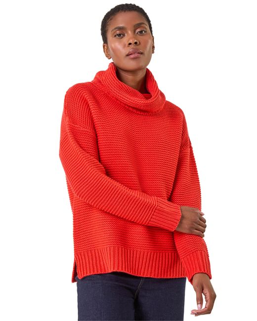 Roman Textured Cowl Neck Jumper