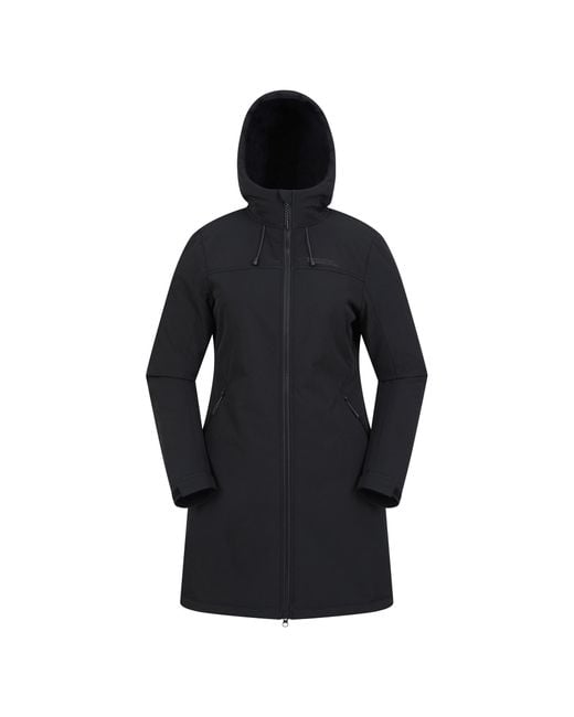 Mountain Warehouse Black Ladies Fern Longline Soft Shell Jacket ()