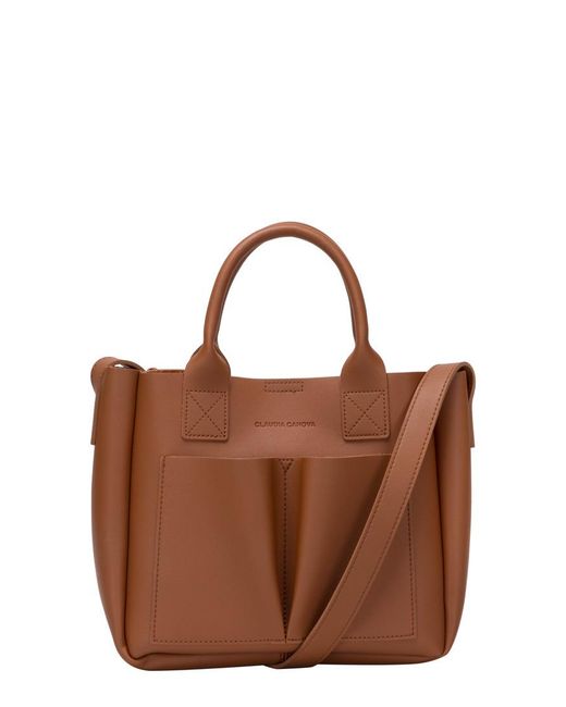 Claudia Canova Brown Megan Front Pocket Grab Bag