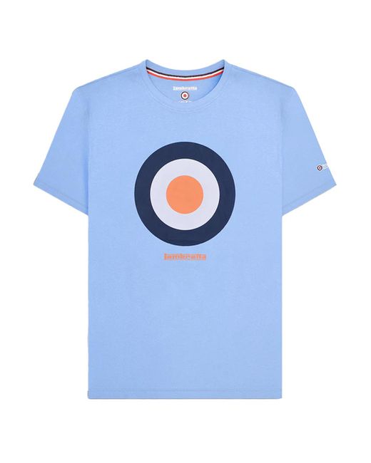 Lambretta Blue Ss24 Target T-Shirt (Clear Sky) for men