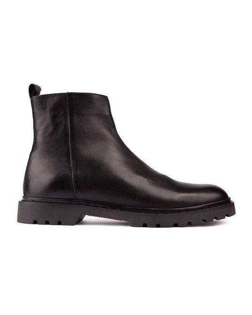 Walk London Black Milano Zip Boots for men