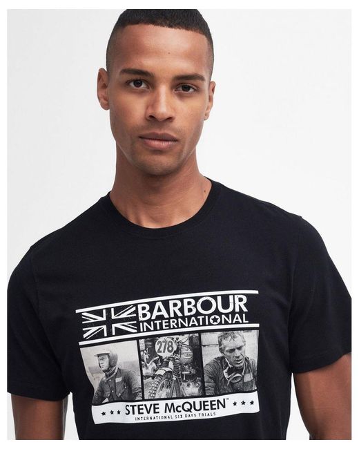 Barbour Black Charge Tailored T-Shirt for men