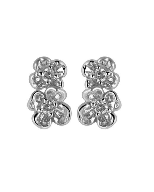 Orphelia Metallic 925 Sterling Set: Chain-Pendant + Earrings