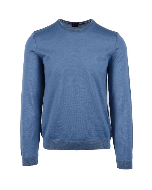 Boss Blue Hugo Boss Leno-P Crew Neck Knitwear Light Pastel for men