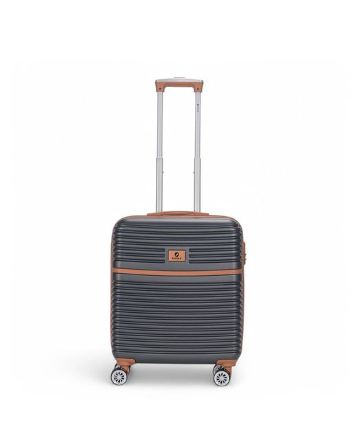 Infinity Leather Blue Strong Abs Hardshell Cabin Suitcase 56 X 45 X 25 Cm Luggage Suitable For British Airways