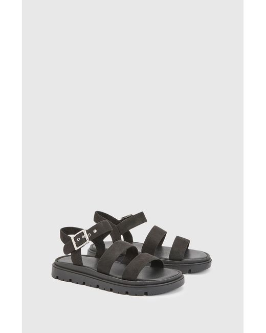 Good for the Sole White Mara Faux Suede Strappy Footbed Sandals