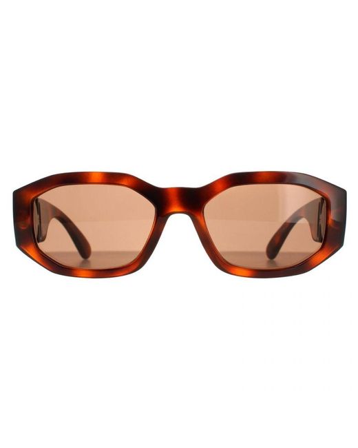 Versace Brown Rectangle Havana Dark Ve4361 Sunglasses