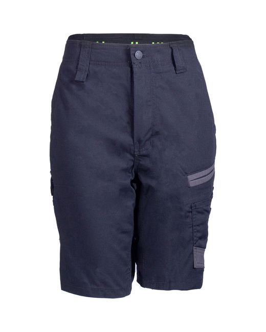 Hard Yakka Blue Raptor Active Cotton Knee-Length Shorts for men