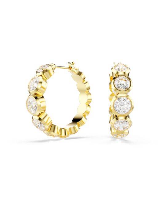 Swarovski Metallic 'Imber Organic' Plated Metal Hoop Earrings