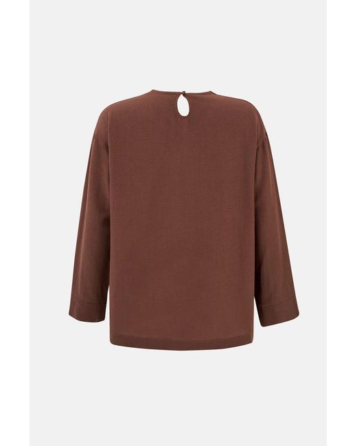 Hiccup Brown Linen Blend Chocolate Top