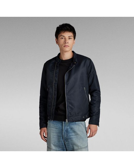 G-Star RAW Blue G-Star Raw Biker Jacket for men