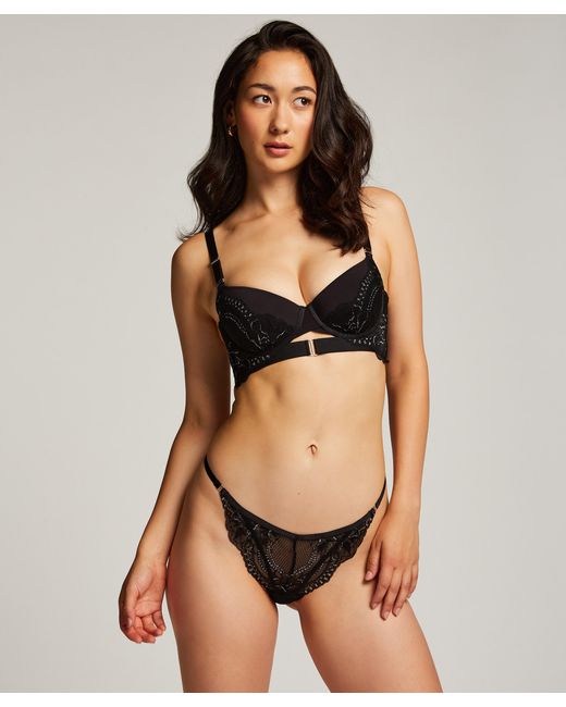 Hunkemöller Black Donna Sparkle Thong