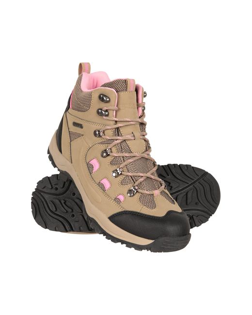 Mountain Warehouse Natural 'Adventurer' Waterproof Rain Boots Cushioned Footbed Mesh Lining Trail Trekking Wellies
