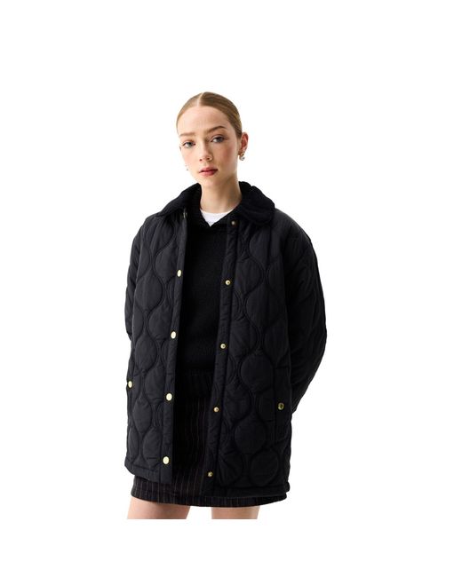 Hunter Black Witton Quilted Shacket Jackets Nylon for men