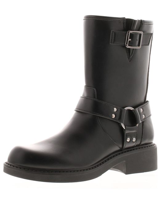 Apache Black Ankle Boots Glenda Buckle