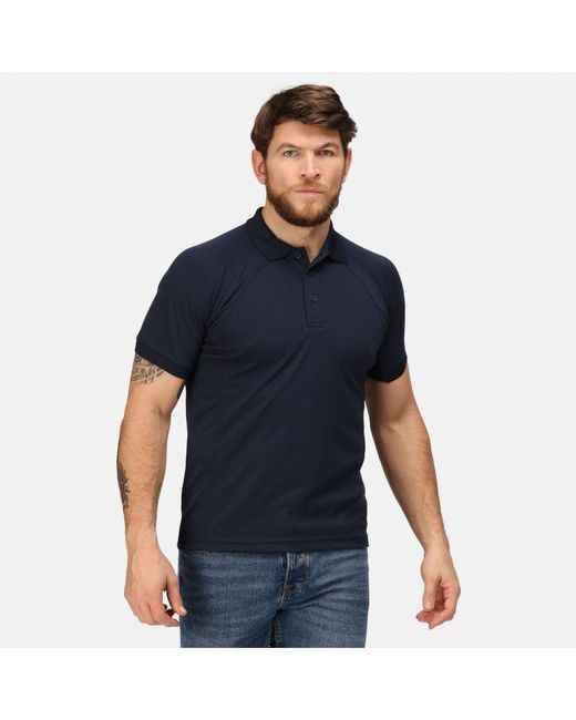 Regatta Blue Hardwear Coolweave Short Sleeve Polo Shirt for men