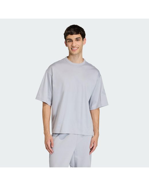 Adidas Blue Soft Lux Tee for men