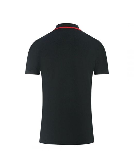 Aquascutum Black London 1851 Polo Shirt Cotton for men