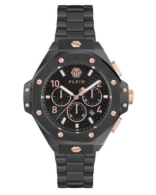 Philipp Plein Black Chrono Royal Watch Pwpra0424 Stainless Steel (Archived) for men