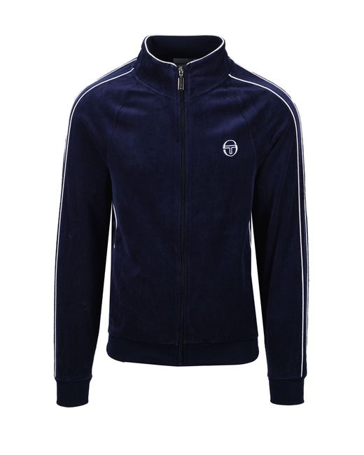 Sergio Tacchini Blue Tasso Velour Track Top Maritime for men